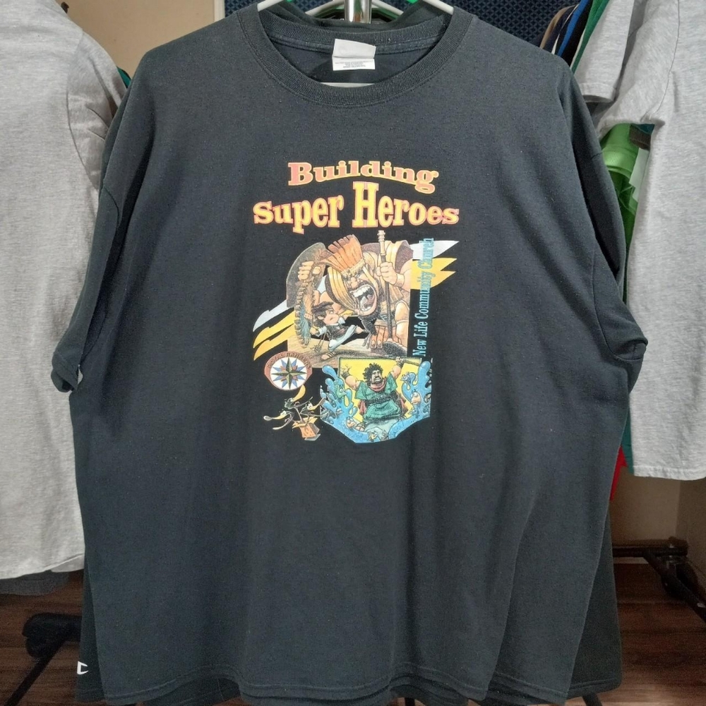Building Super Heroes tee shirt